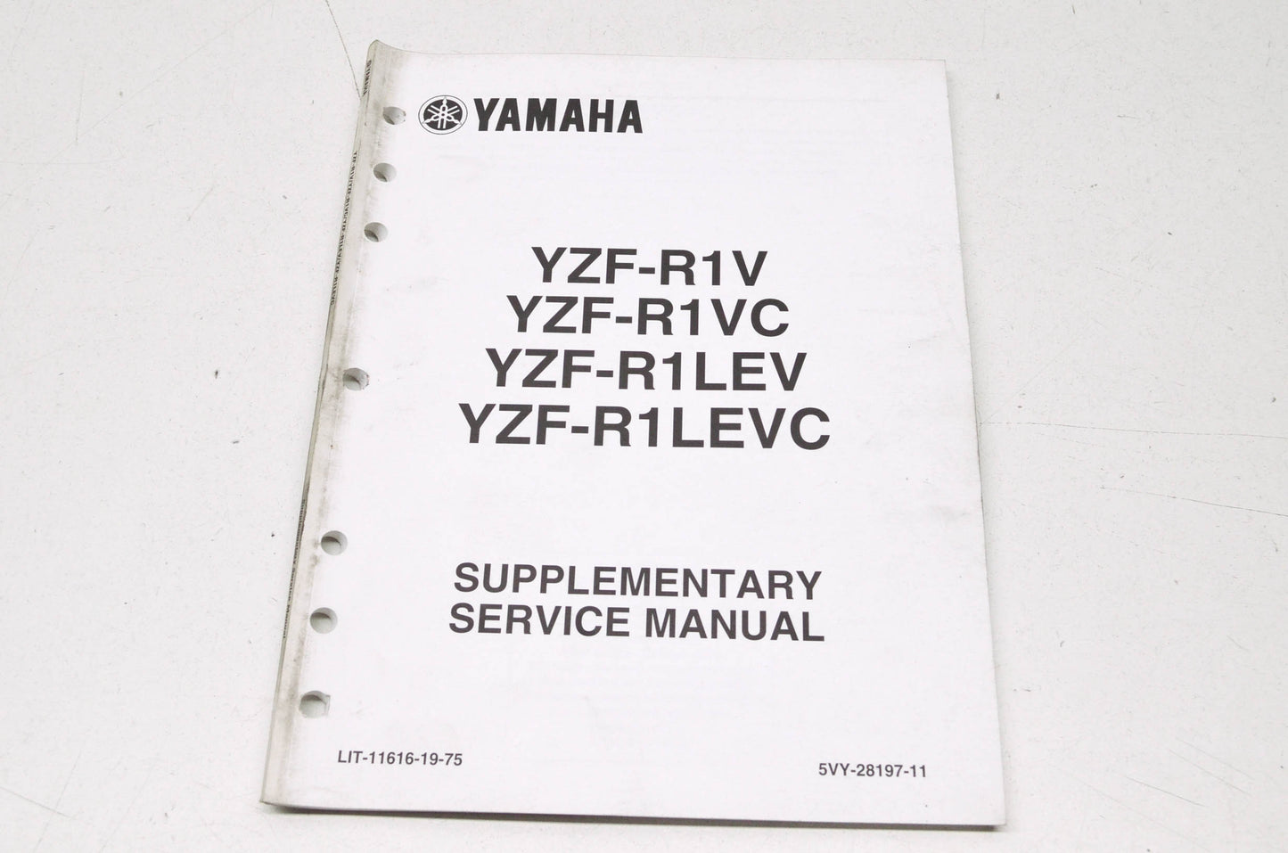OEM Yamaha LIT-11616-19-75 Service Manual Supplement YZFR1V(C) LEV(C)