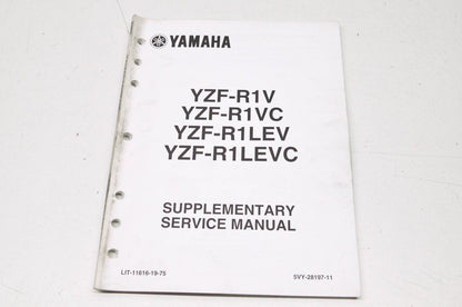 OEM Yamaha LIT-11616-19-75 Service Manual Supplement YZFR1V(C) LEV(C)
