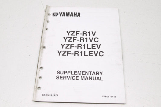 OEM Yamaha LIT-11616-19-75 Service Manual Supplement YZFR1V(C) LEV(C)