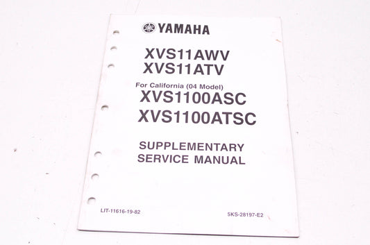 OEM Yamaha LIT-11616-19-82 XVS11AWV/ATV/1100ASC Service Manual