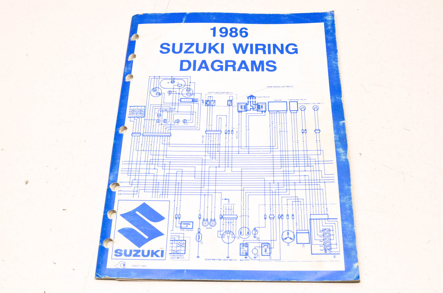 OEM Suzuki 99923-13861 1986 Wiring Diagrams