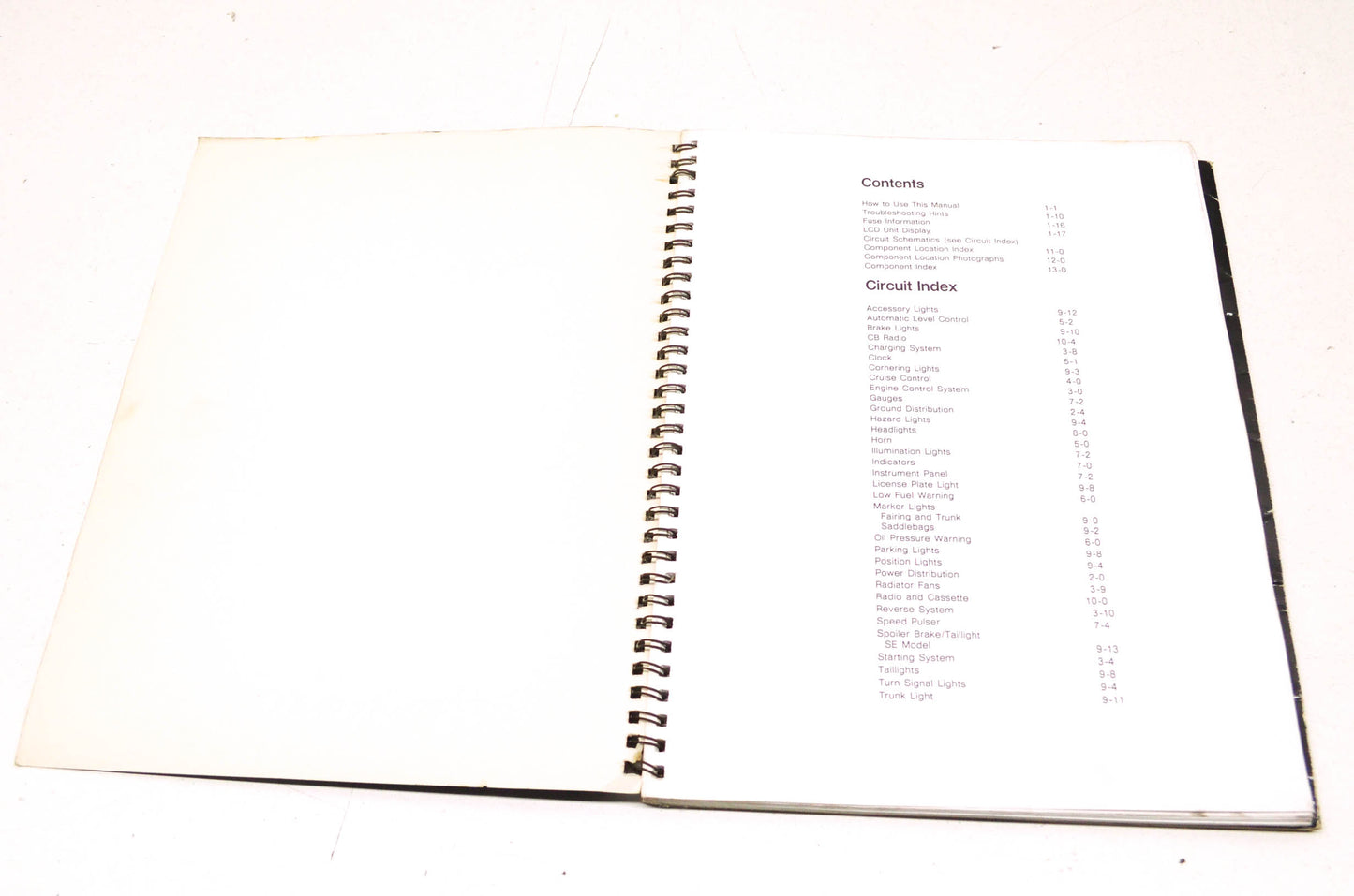OEM Honda 1990 Gold Wing GL1500/GL1500SE Electrical Troubleshooting Manual