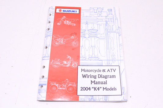 OEM Suzuki 99923-54004 Motorcycle & ATV Wiring Diagram Manual 2004 'K4' Models