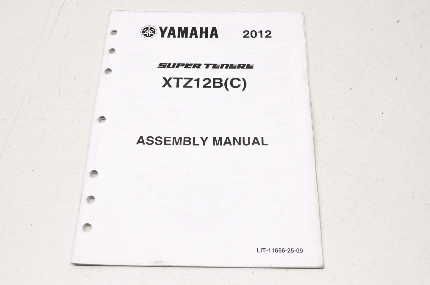 New OEM Yamaha 2012 Super Tenere XTZ12B(C) Assembly Manual NOS
