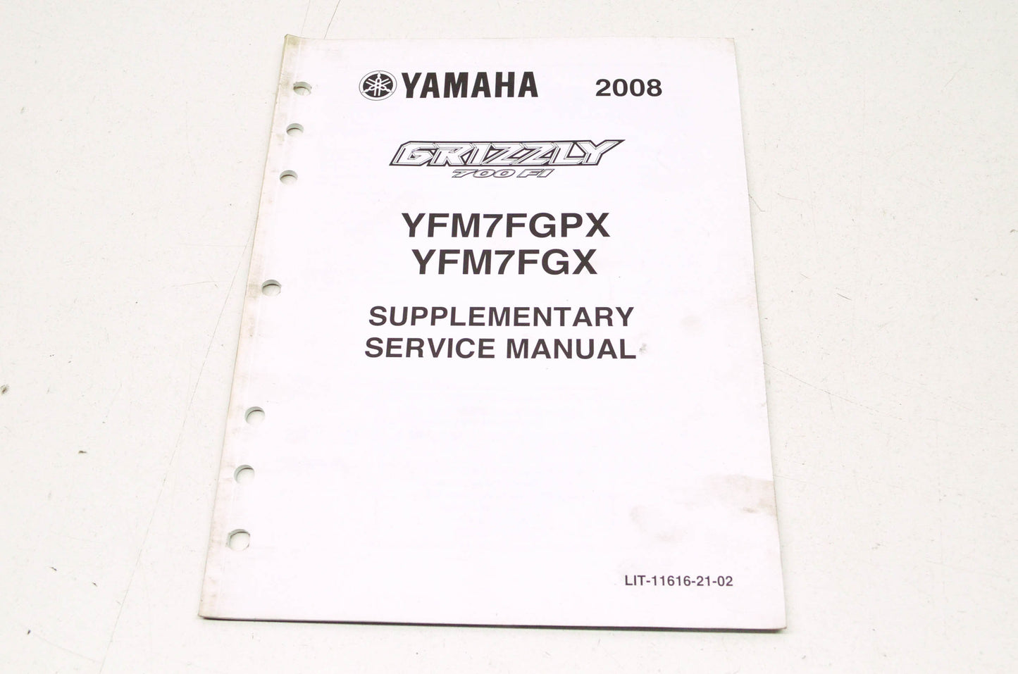 OEM Yamaha LIT-11616-21-02 Service Manual Supplement 08 Grizzly 700 FI