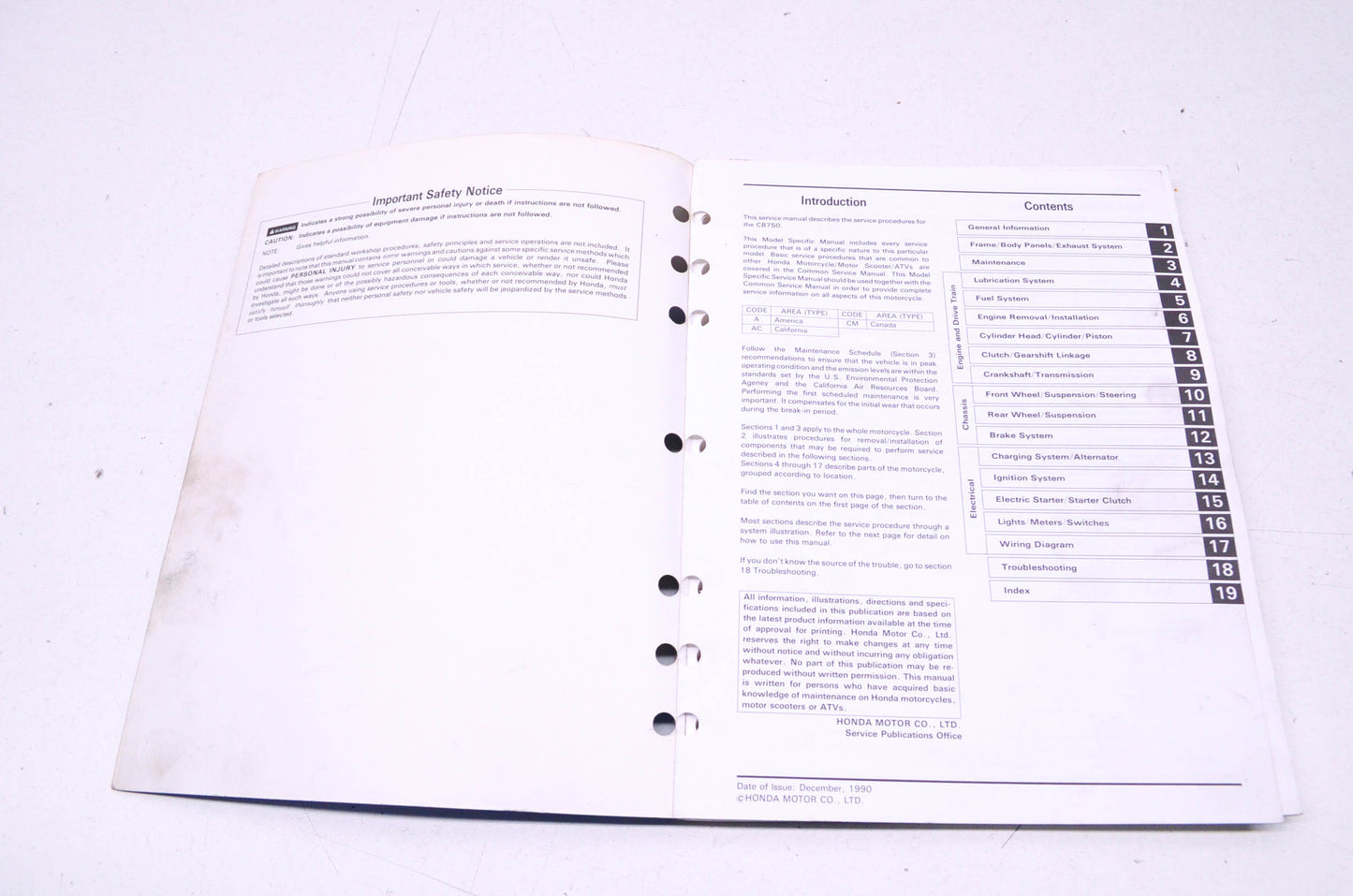 OEM Honda 1991-1999 CB750 Nighthawk Service Manual