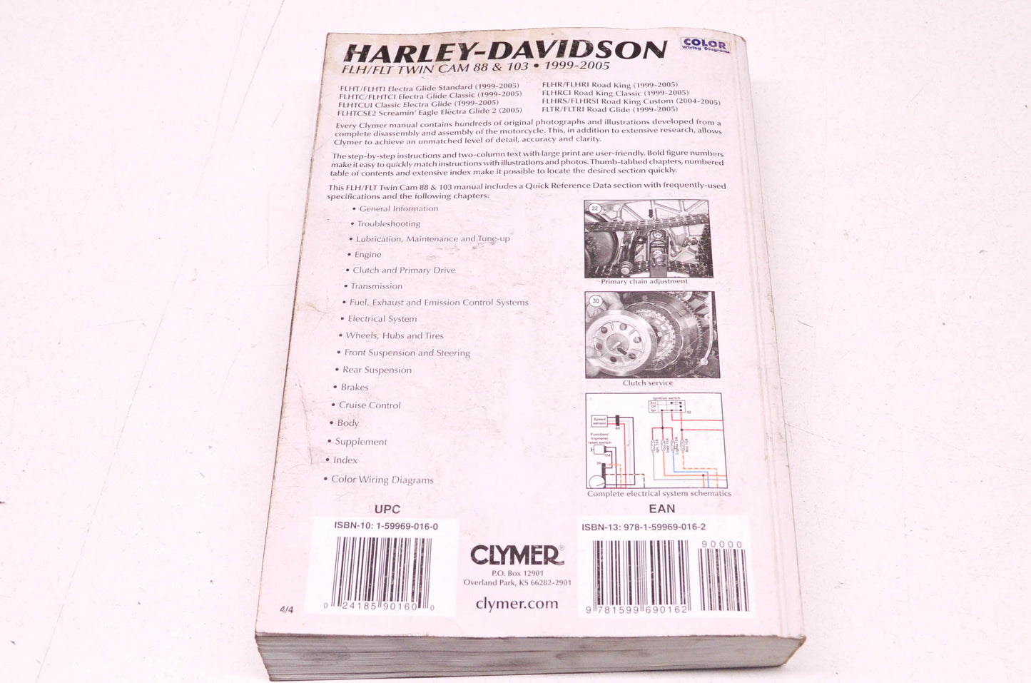 Clymer Harley-Davidson FLH/FLT Twin Cam 88 & 103 1999-2005 Maintenance Troublesh
