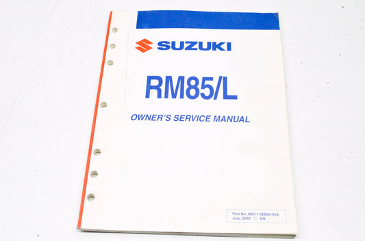 OEM Suzuki 99011-02B80-03A Owner's & Service Manual RM85/LK5 2