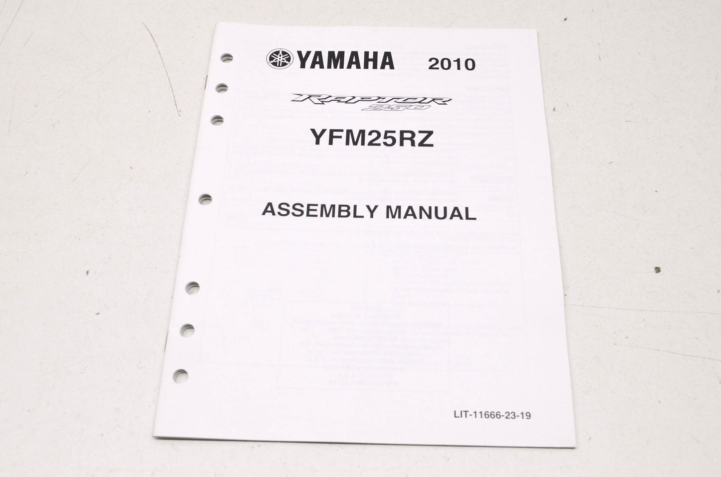 OEM Yamaha LIT-11666-23-19 YFM25RZ Assembly Manual NOS