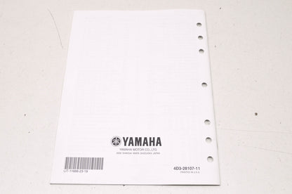 OEM Yamaha LIT-11666-23-19 YFM25RZ Assembly Manual NOS