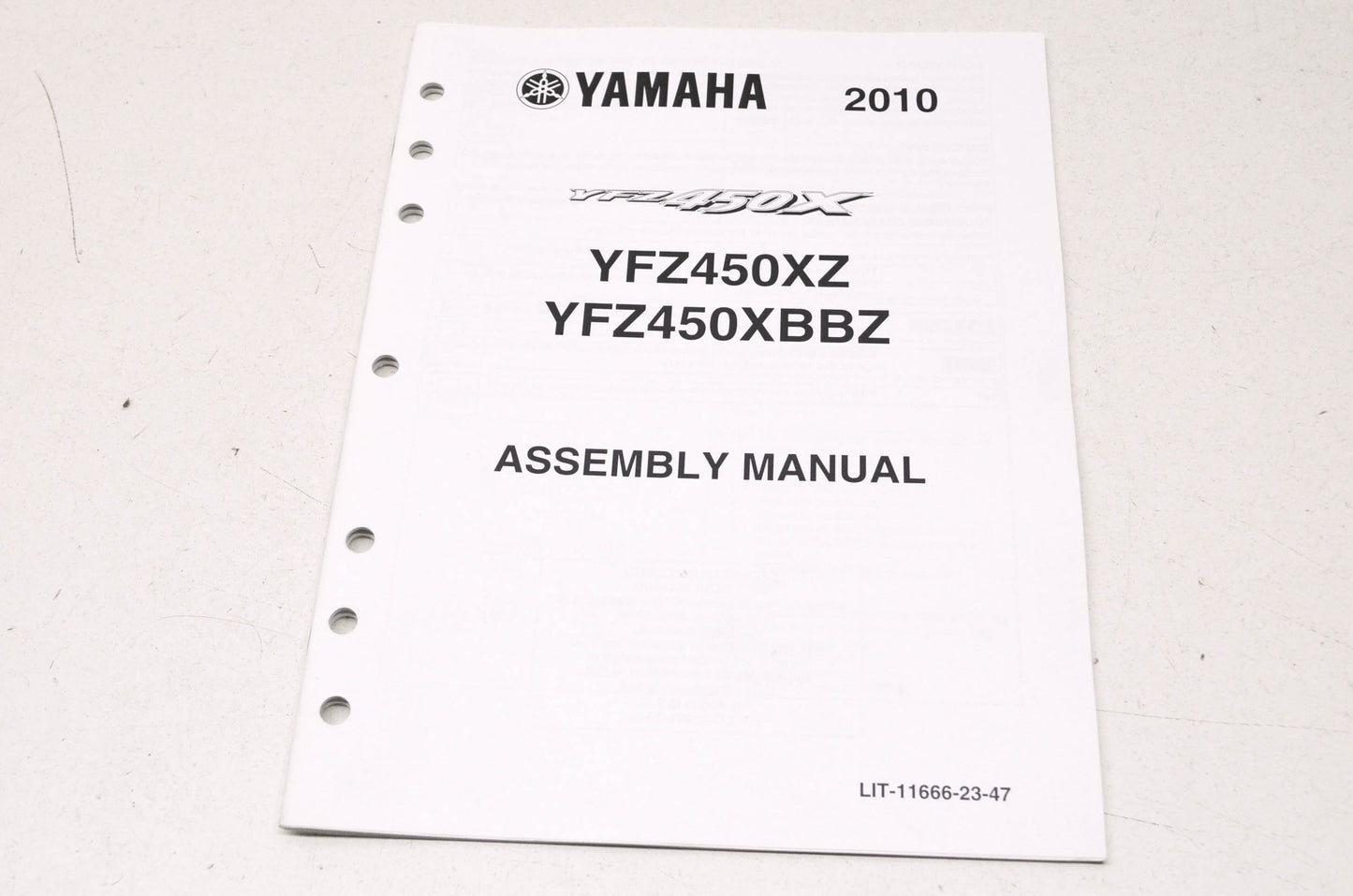 OEM Yamaha LIT-11666-23-47 YFZ450XZ/XBBZ Assembly Manual NOS