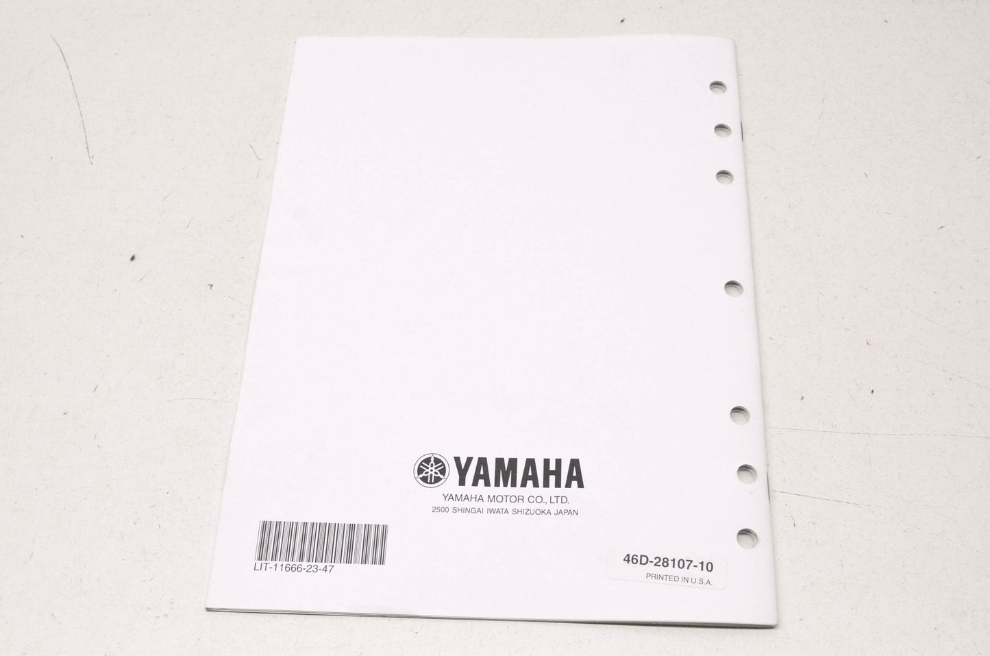 OEM Yamaha LIT-11666-23-47 YFZ450XZ/XBBZ Assembly Manual NOS