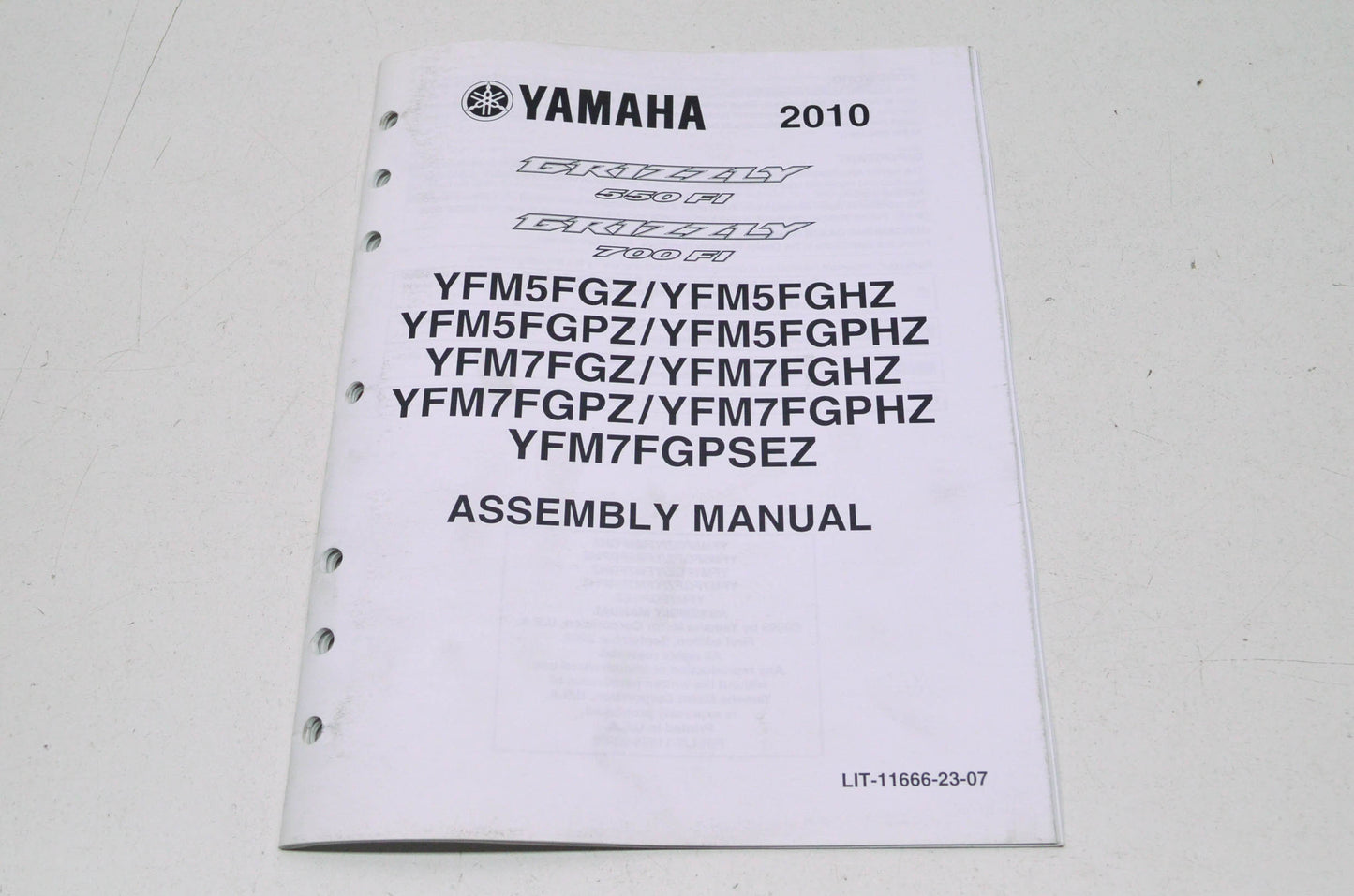 OEM Yamaha LIT-11666-23-07 YFM5FGZ/YFM7FGZ GRIZZLY Assembly Manual NOS
