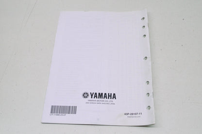 OEM Yamaha LIT-11666-23-07 YFM5FGZ/YFM7FGZ GRIZZLY Assembly Manual NOS