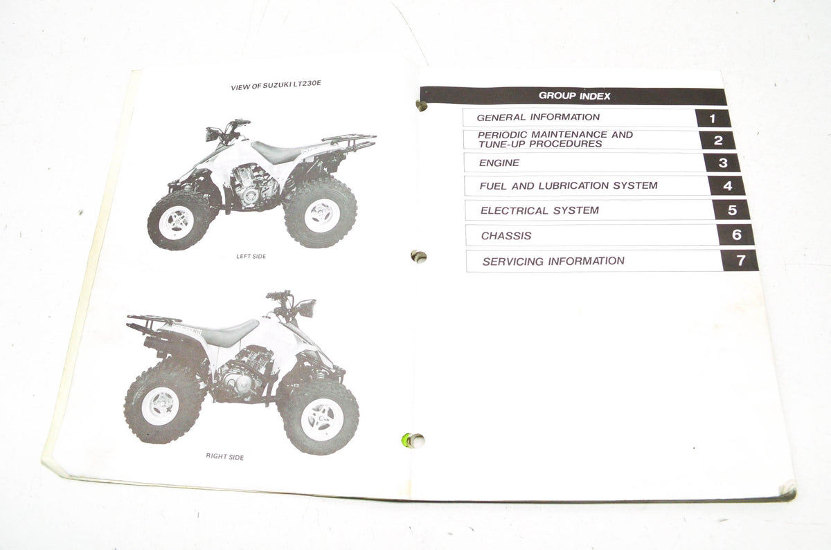 OEM Suzuki 99500-42070-01E Service Manual LT230E 1987-92