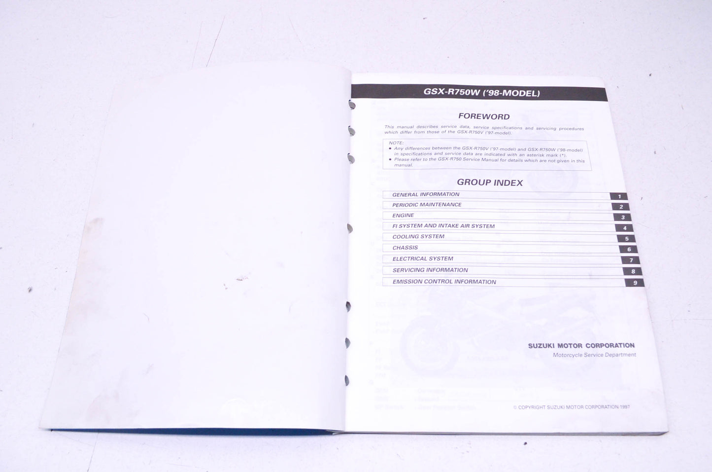 OEM Suzuki 99501-37200-03E GSX-R750 Supplementary Service Manual