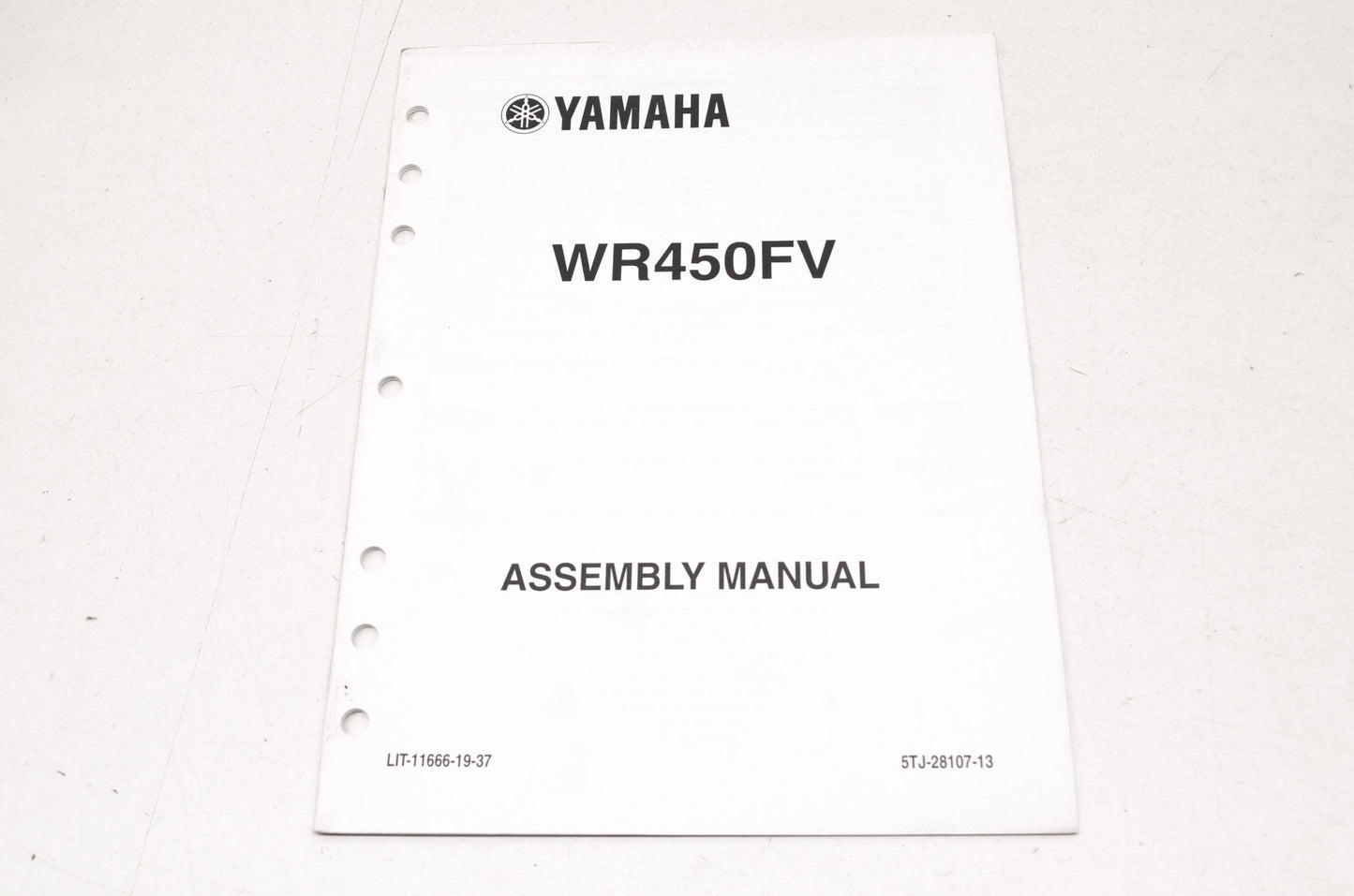 OEM Yamaha LIT-11666-19-37 WR450FV Assembly Manual NOS