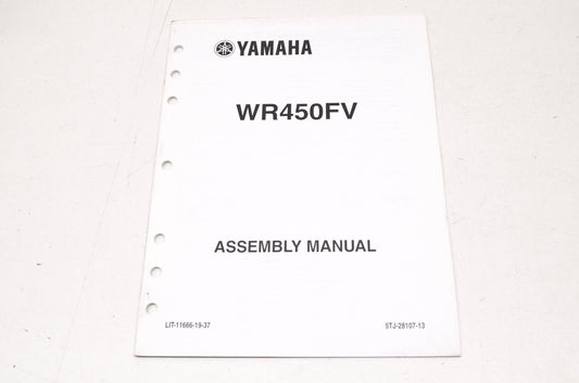 OEM Yamaha LIT-11666-19-37 WR450FV Assembly Manual NOS