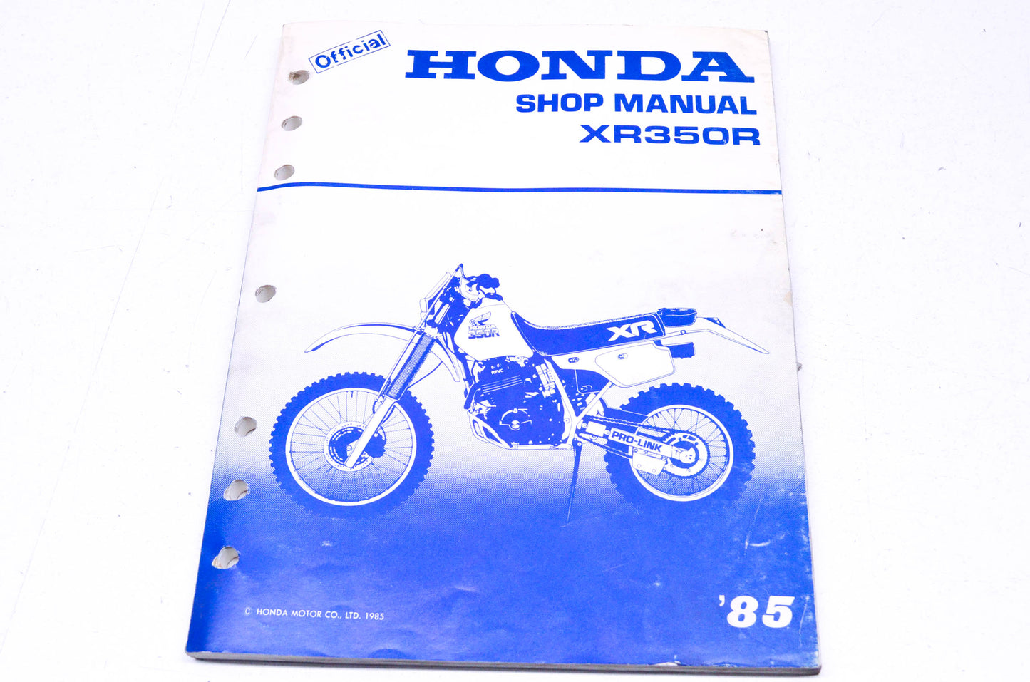 OEM Honda 1985 XR350R Shop Manual