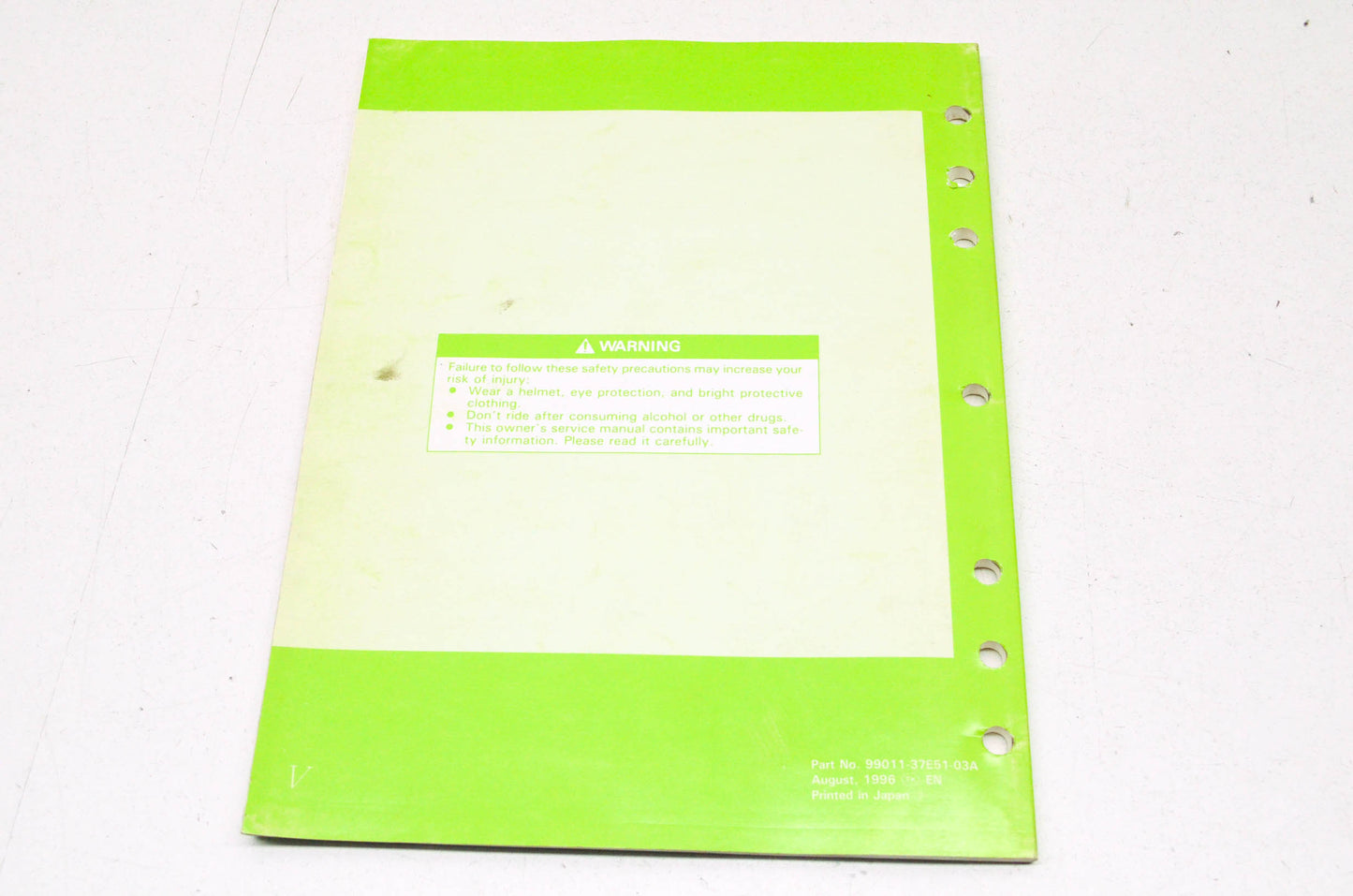 OEM Suzuki 99011-37E51-03A RM250 Owner's Service Manual