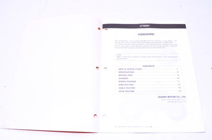 OEM Suzuki 99501-41110-01E LT125 Supplementary Service Manual