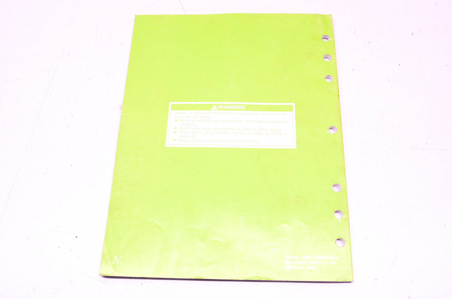 OEM Suzuki 99011-05D53-03A RMX250 Owner's Service Manual