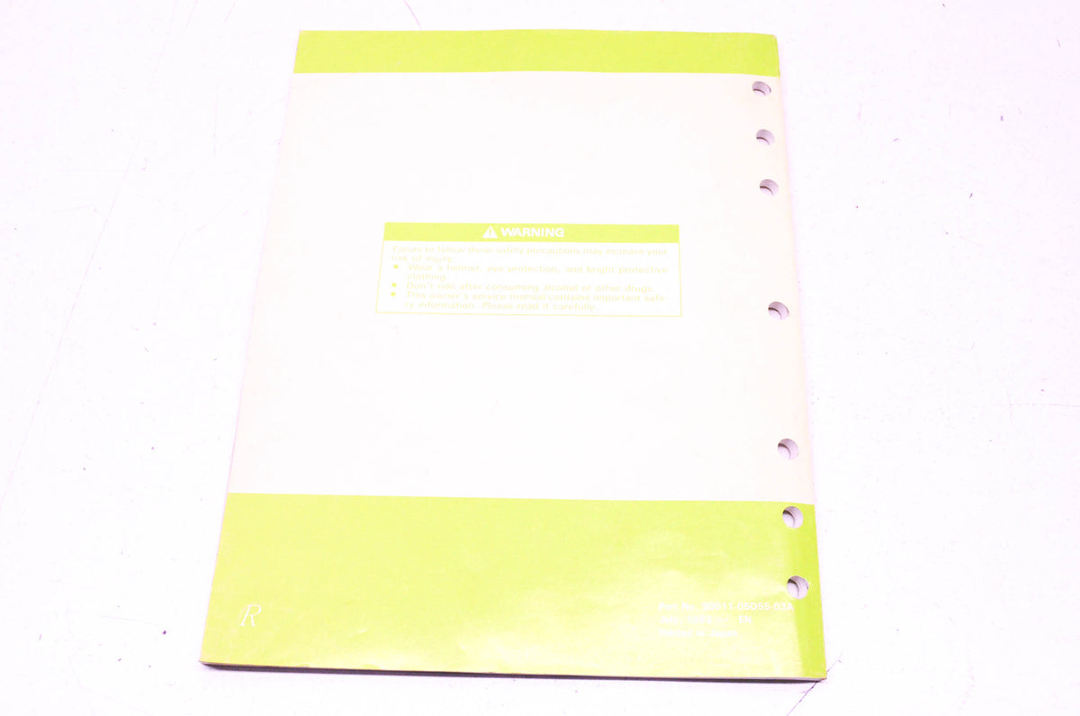 OEM Suzuki 99011-05D55-03A RMX250R Owner's Service Manual