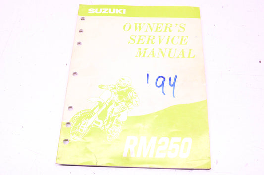 OEM Suzuki 99011-28E51-03A RM250 Owner's Service Manual