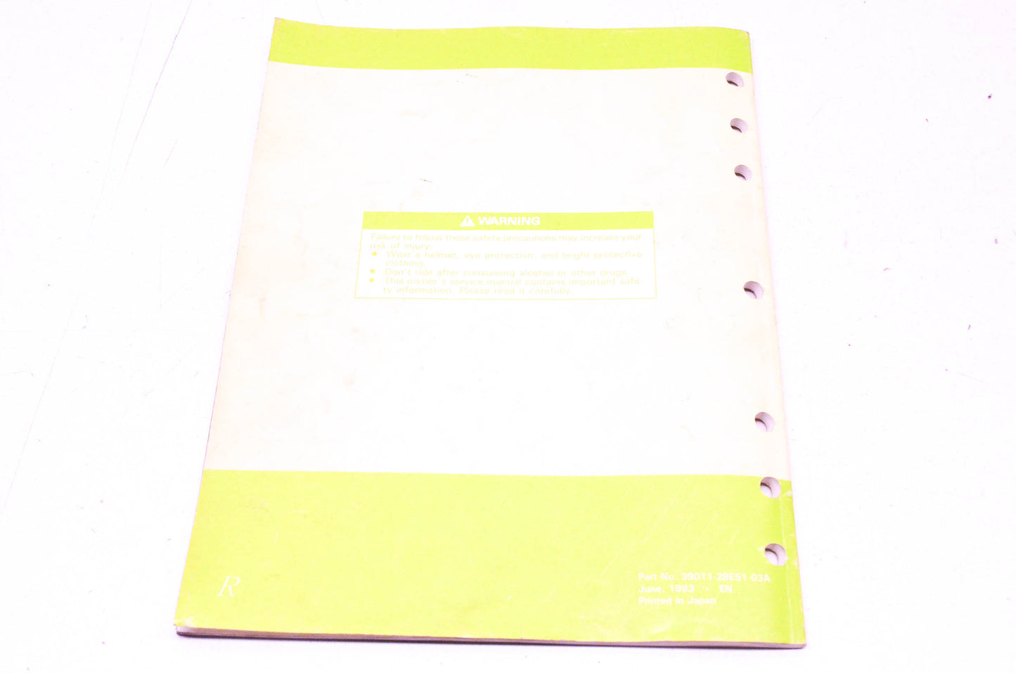 OEM Suzuki 99011-28E51-03A RM250 Owner's Service Manual