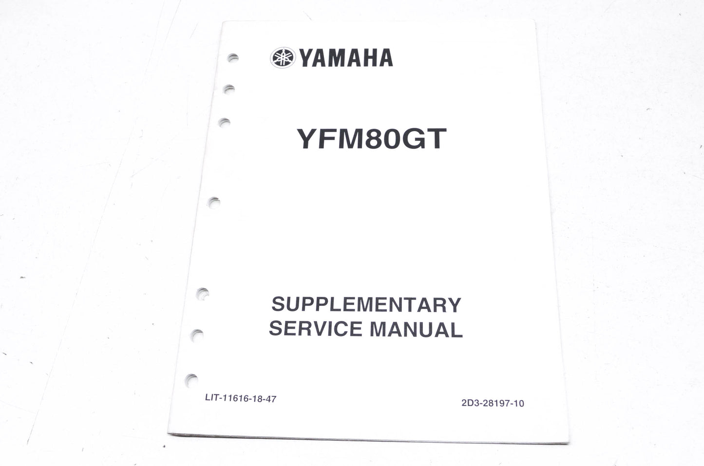 OEM Yamaha LIT-11616-18-47 YFM80GT Service Manual Supplement NOS