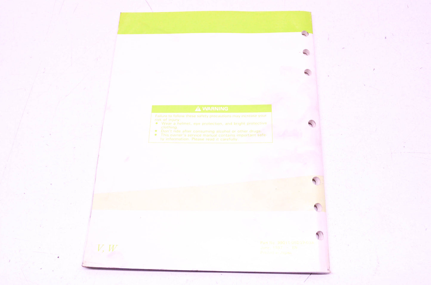 OEM Suzuki 99011-05D59-03A Owner's Manual RMX250W