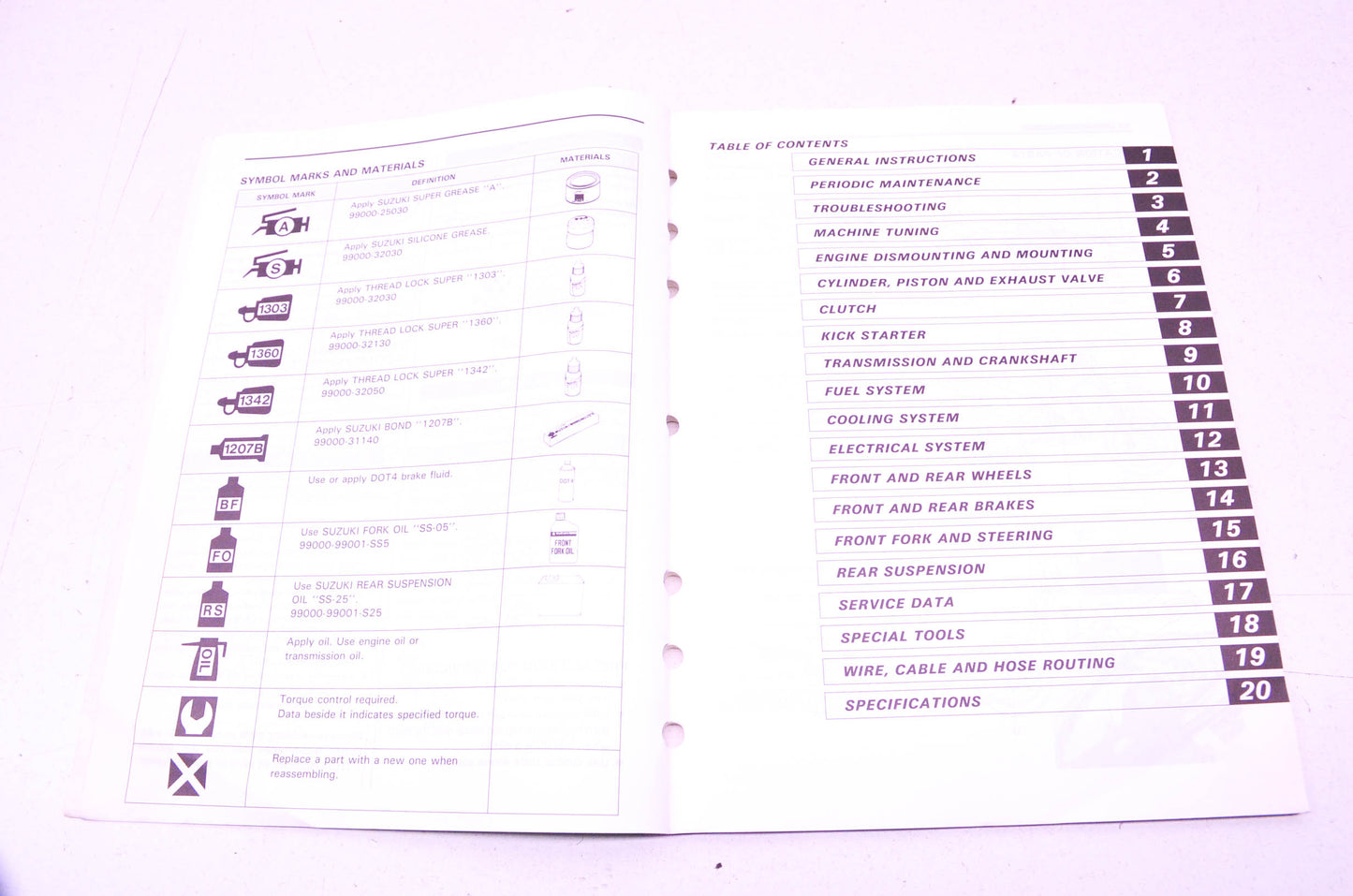 OEM Suzuki 99011-05D58-03A RMX250 Owner's Service Manual