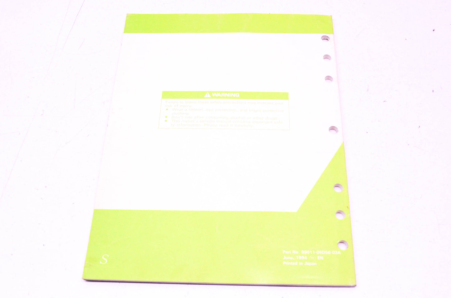 OEM Suzuki 99011-05D56-03A RMX250 Owner's Service Manual