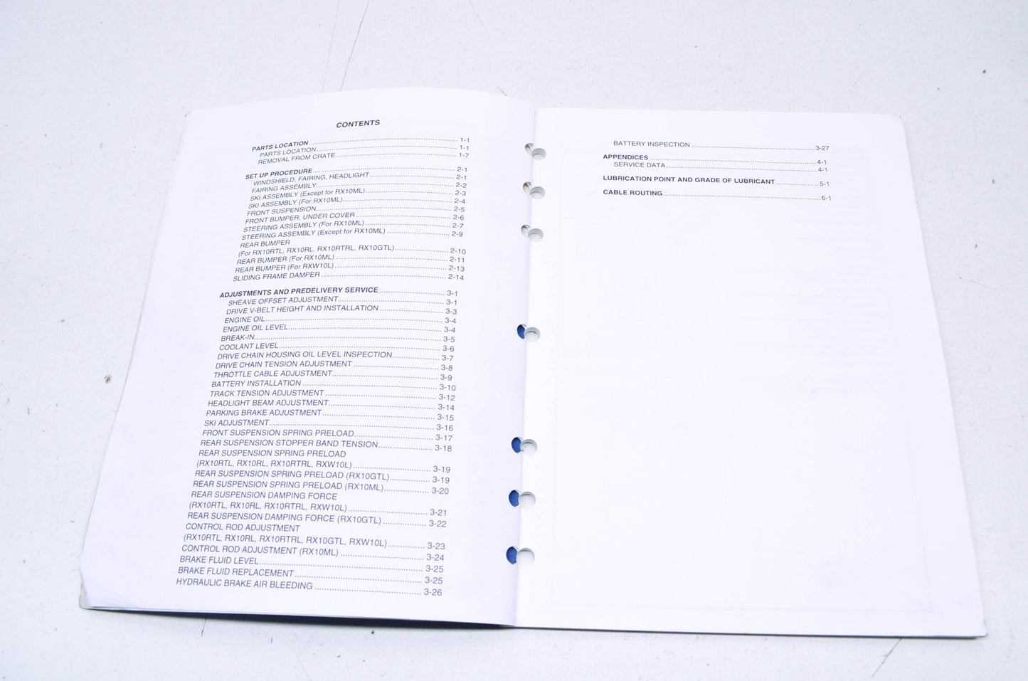 OEM Yamaha LIT-12668-02-44 Assembly Manual RX10RL/RTL/GTL/RTRL/