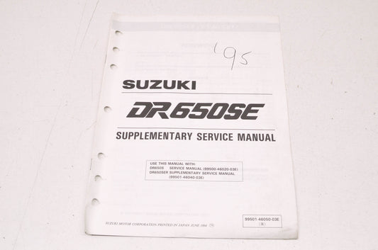 OEM Suzuki 99501-46050-03E DR650S Service Manual