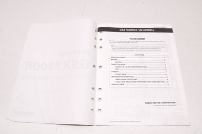 OEM Suzuki 99501-39330-03E GSX1300R Supplementary Service Manual