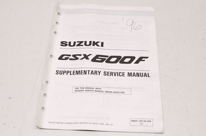 OEM Suzuki 99501-35120-03E GSX600F Service Manual