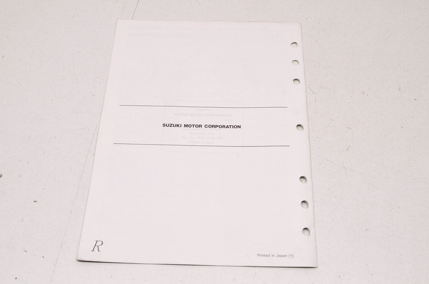 OEM Suzuki 99501-43020-03E DR350/S Service Manual