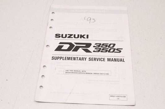 OEM Suzuki 99501-43010-03E DR350/S Supplementary Service Manual