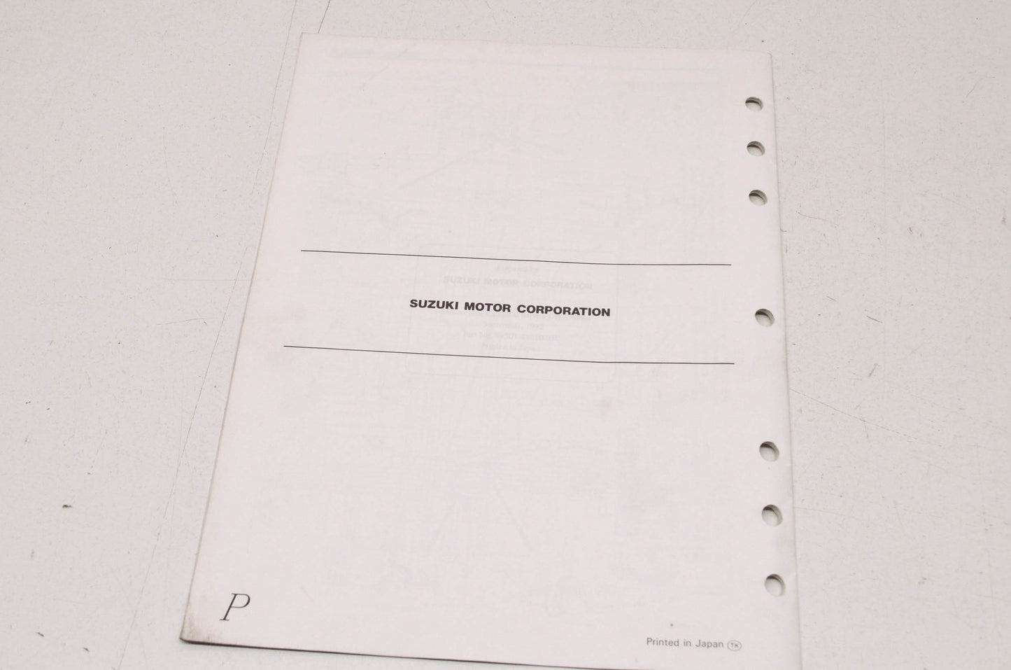 OEM Suzuki 99501-43010-03E DR350/S Supplementary Service Manual