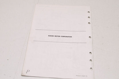 OEM Suzuki 99501-43010-03E DR350/S Supplementary Service Manual