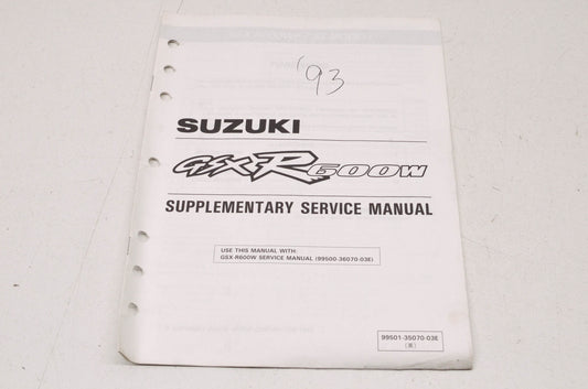 OEM Suzuki 99501-35070-03E R600W Service Manual