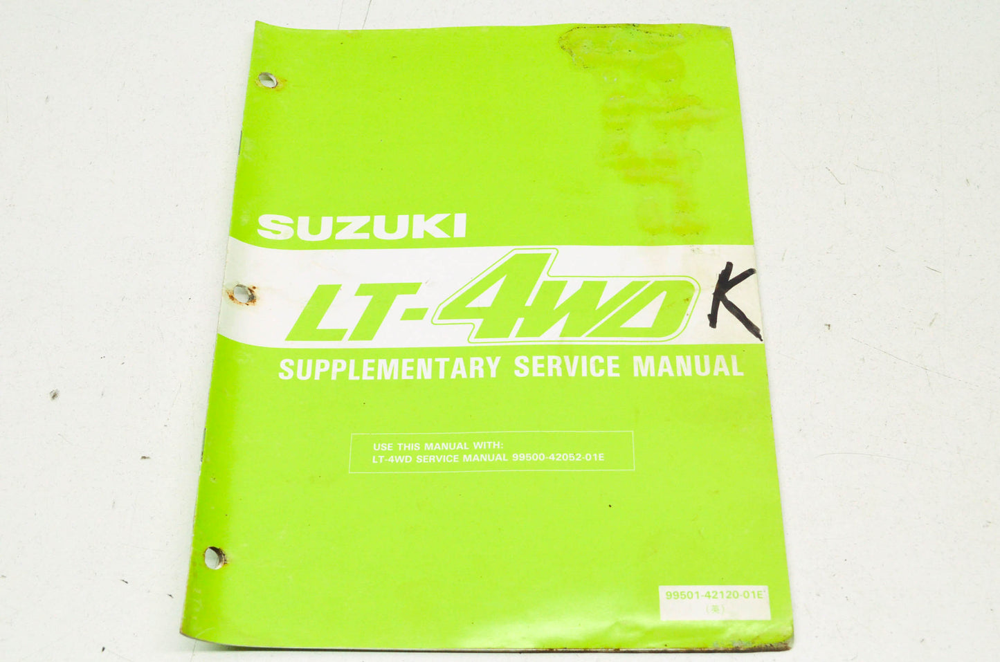OEM Suzuki 99501-42120-01E LT-4WD Supplementary Service Manual
