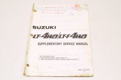 OEM Suzuki 99501-42130-01E LT-4WD/LT-F4WD Supplementary Service Manual