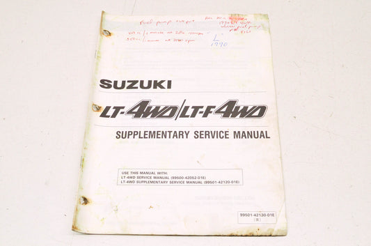 OEM Suzuki 99501-42130-01E LT-4WD/LT-F4WD Supplementary Service Manual