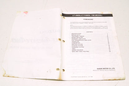 OEM Suzuki 99501-42130-01E LT-4WD/LT-F4WD Supplementary Service Manual