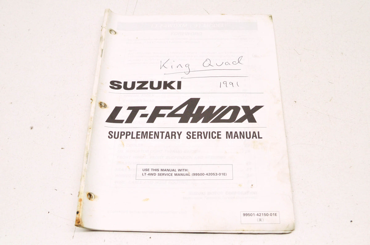 OEM Suzuki 99501-42150-01E Service Manual LT-4WD 1987-98
