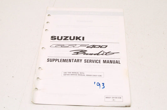 OEM Suzuki 99501-34100-03E GSF400M 1991-92 Serv. Manual