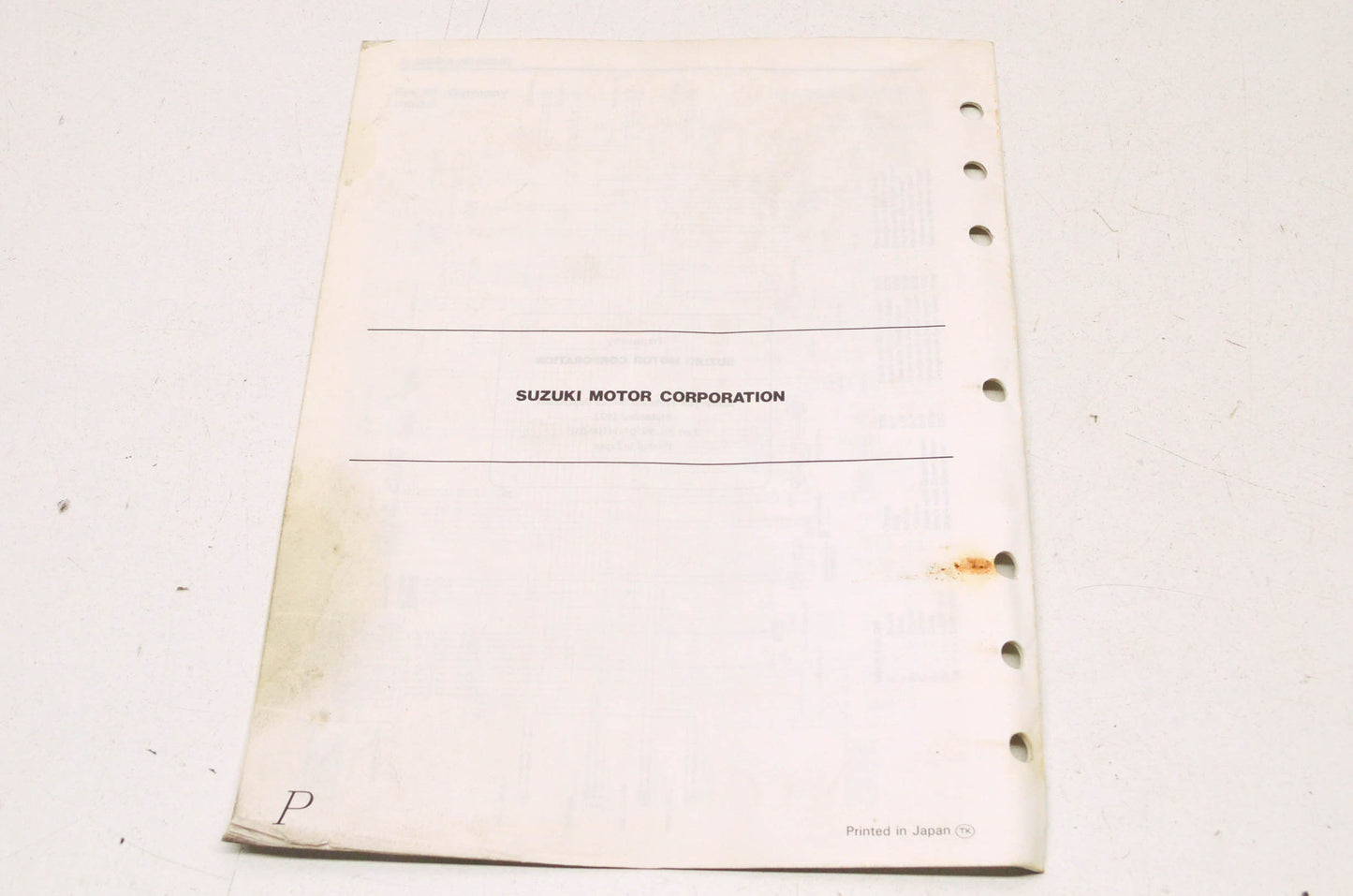 OEM Suzuki 99501-34100-03E GSF400M 1991-92 Serv. Manual