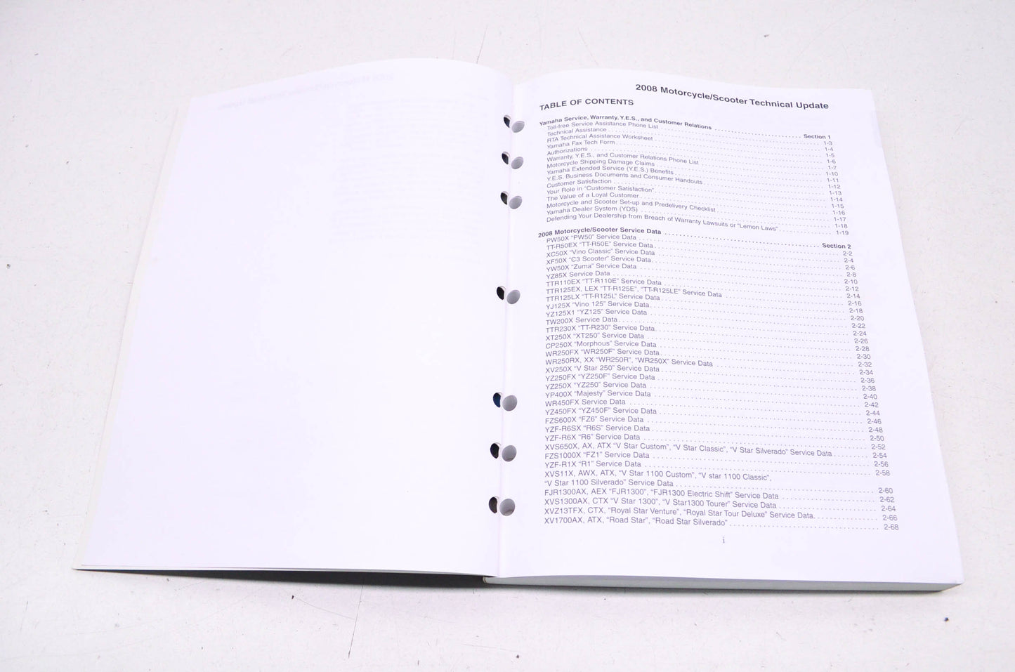 OEM Yamaha LIT-17500-MC-08 Technical Update 08 Motorcycle/Scooter NOS
